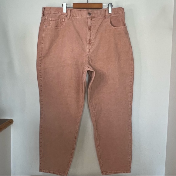 NEW American Eagle Pink Corduroy Mom Jeans Plus Size 22 - Picture 2 of 13